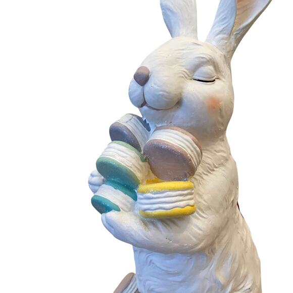 Sweet Treats Oversized 24in Bunny Rabbit With Macarons Easter Spring Decor New - Picture 5 of 16